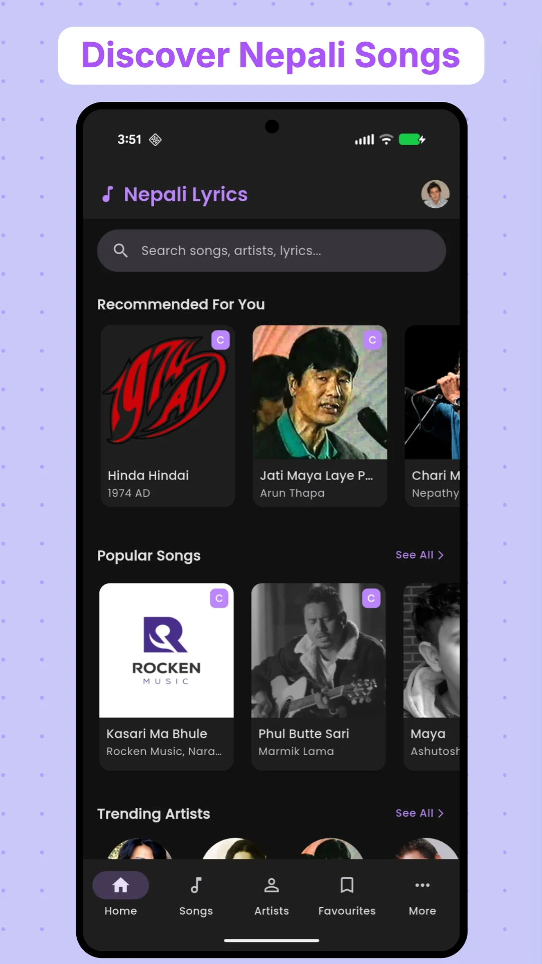 Nepali Lyrics, Chords & Radio screenshot